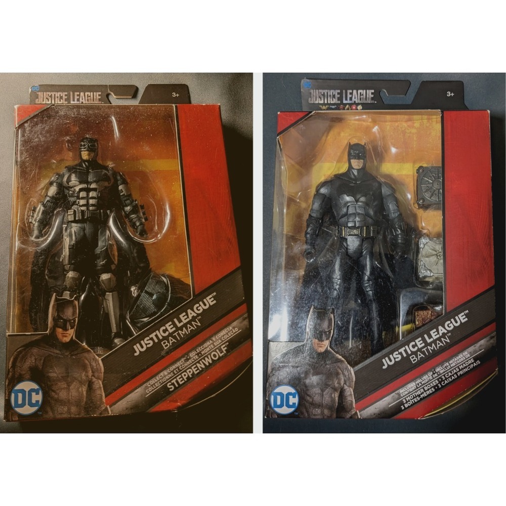 Lot 2 NIB DC Multiverse Justice League Batman Mother Boxes & Steppenwolf Figures